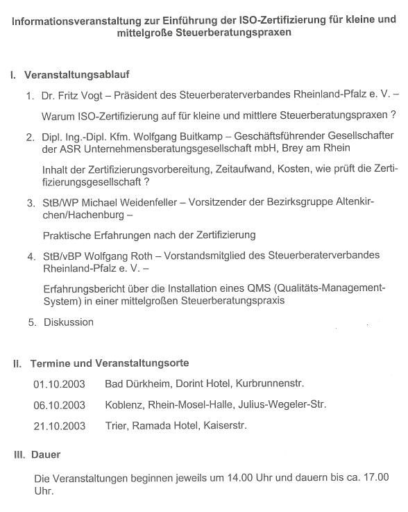 Agenda Steuerberaterverband Rheinland-Pfalz e.V Agenda Steuerberaterverband Rheinland-Pfalz e.V