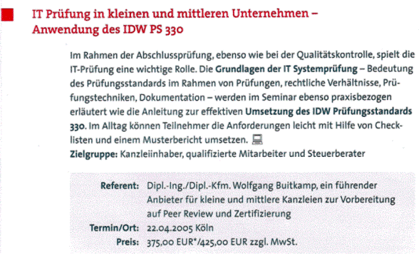 Einladung BvB e.V. IDW PS 330