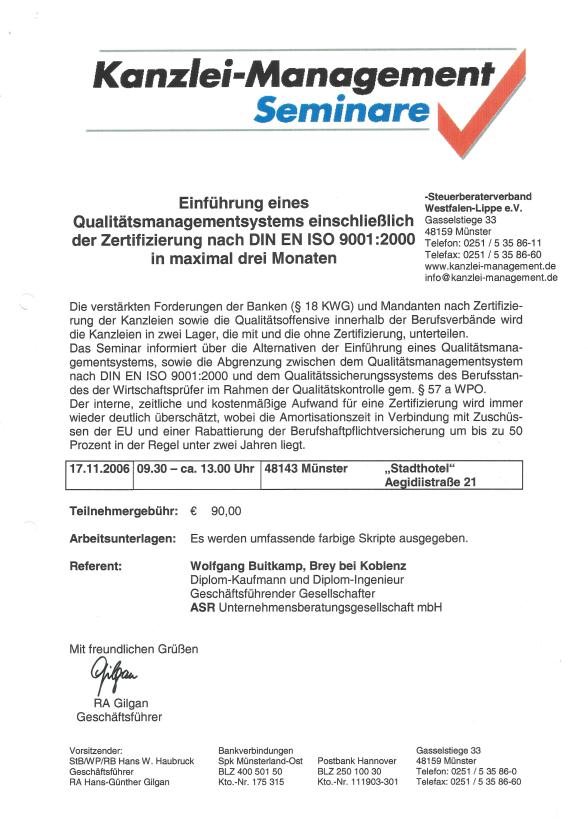 Einladung Muenster 17.11.06